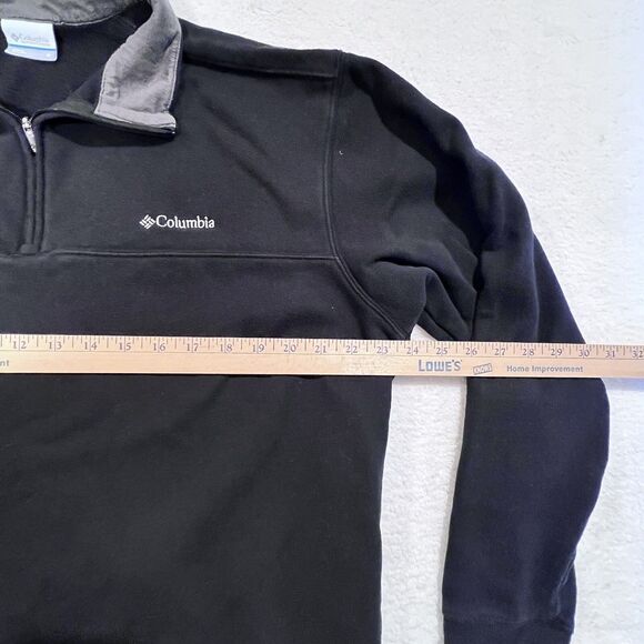 Columbia Sweater Mens XLarge Gray Outdoor Quarter 1/4 Zip Casual Pullover Black - Picture 4 of 6